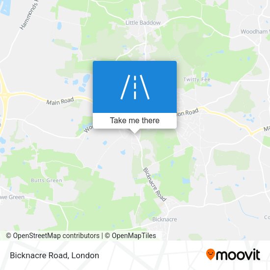 Bicknacre Road map