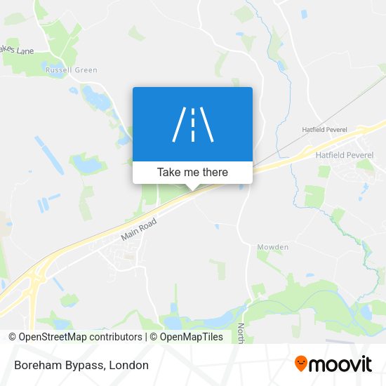 Boreham Bypass map