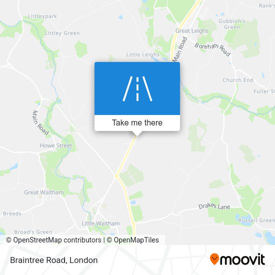 Braintree Road map