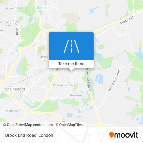 Brook End Road map