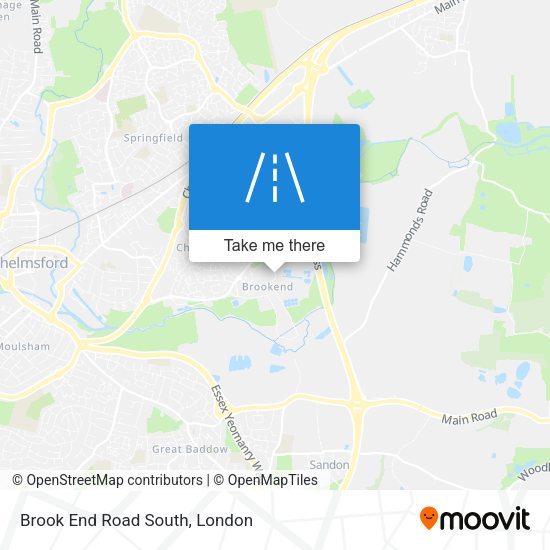 Brook End Road South map