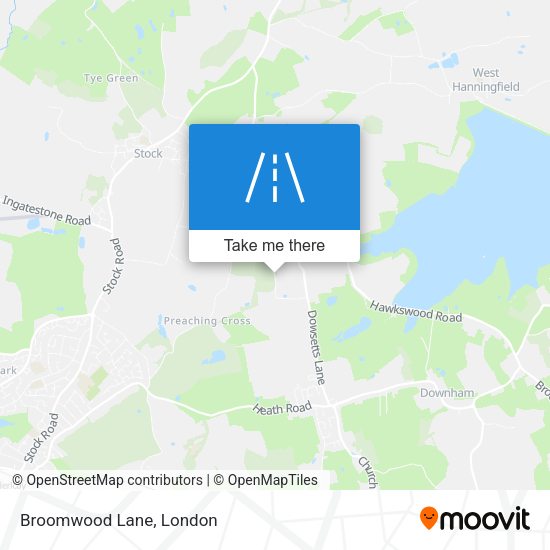 Broomwood Lane map