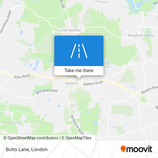 Butts Lane map