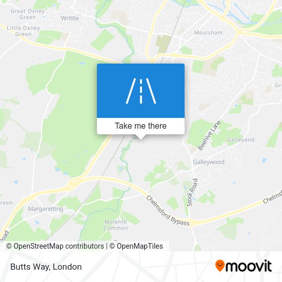 Butts Way map