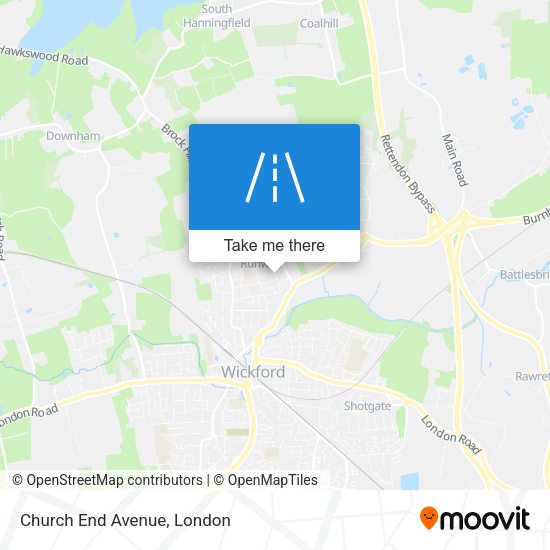 Church End Avenue map