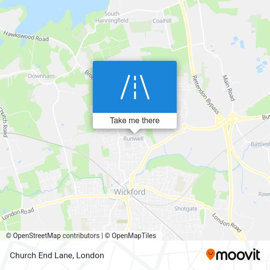 Church End Lane map