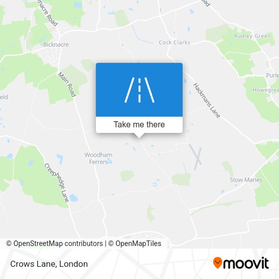 Crows Lane map