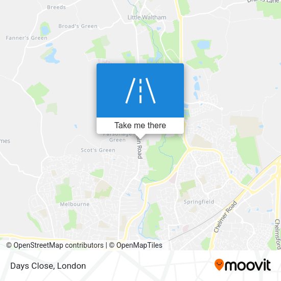 Days Close map