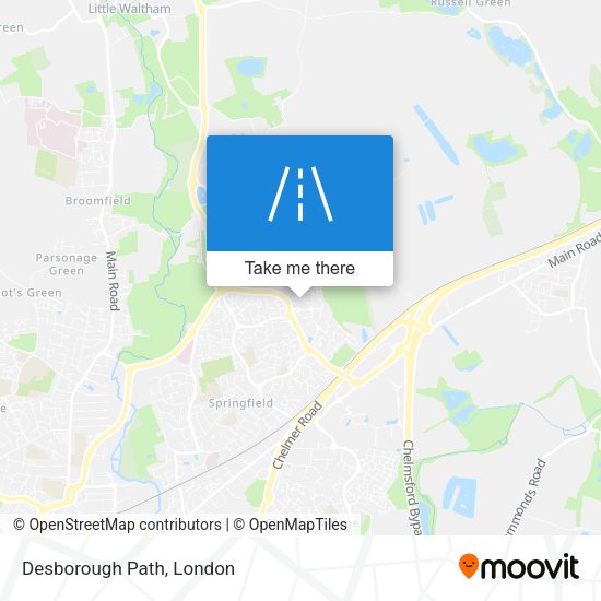Desborough Path map
