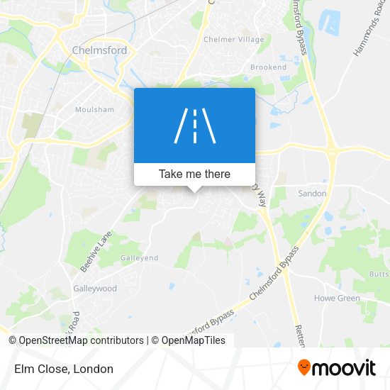 Elm Close map