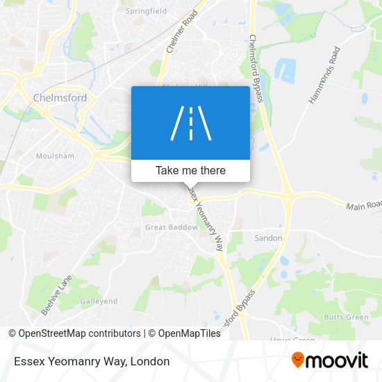 Essex Yeomanry Way map
