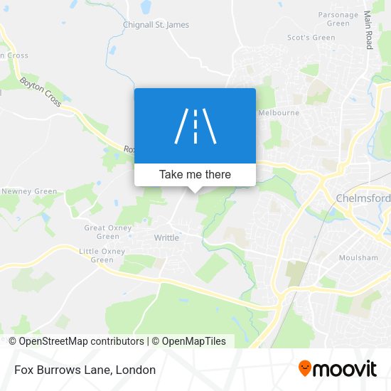 Fox Burrows Lane map