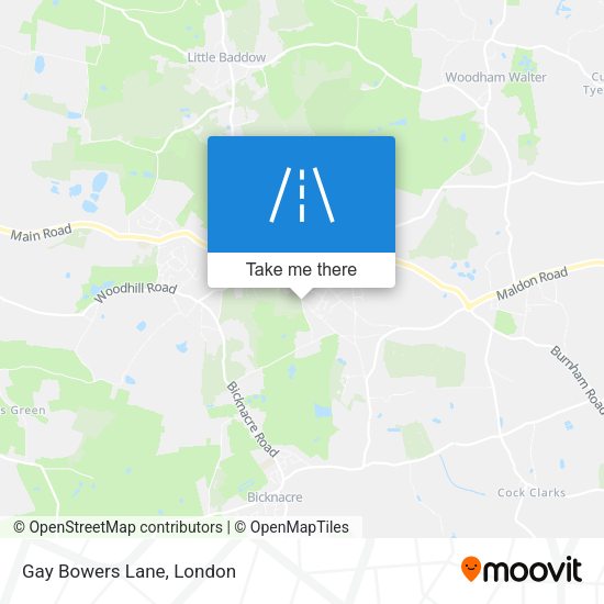Gay Bowers Lane map