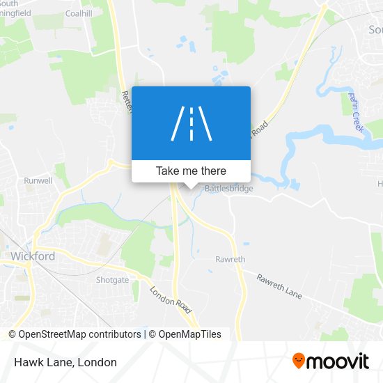 Hawk Lane map
