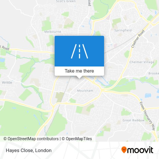 Hayes Close map