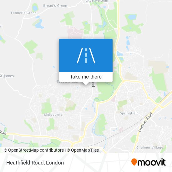 Heathfield Road map