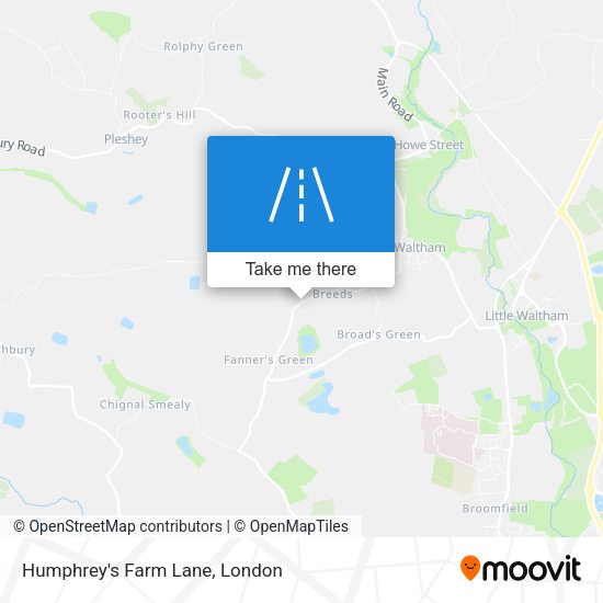 Humphrey's Farm Lane map