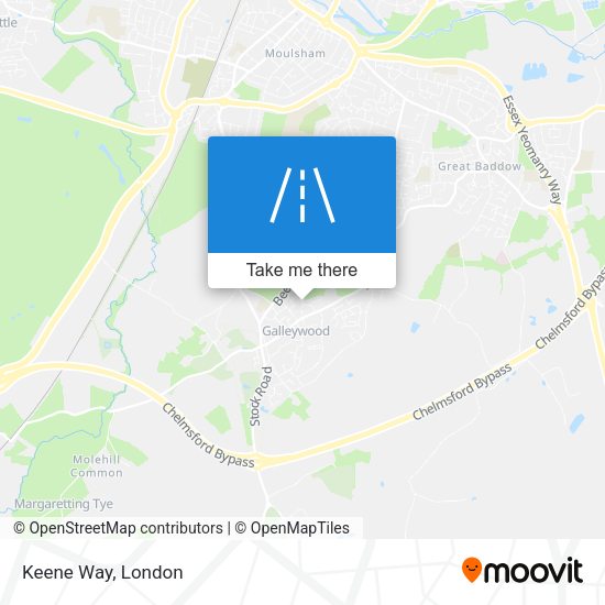 Keene Way map