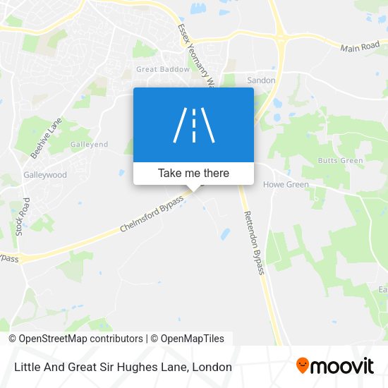 Little And Great Sir Hughes Lane map