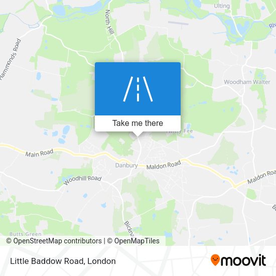 Little Baddow Road map