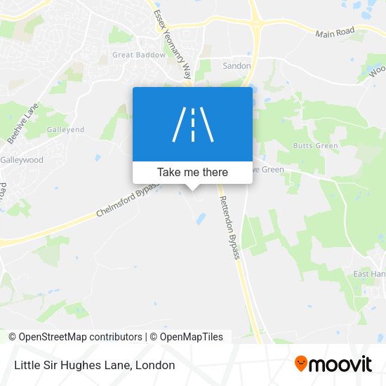 Little Sir Hughes Lane map