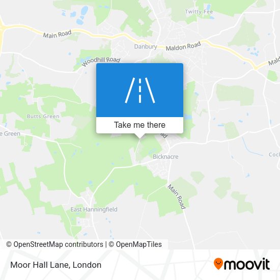 Moor Hall Lane map