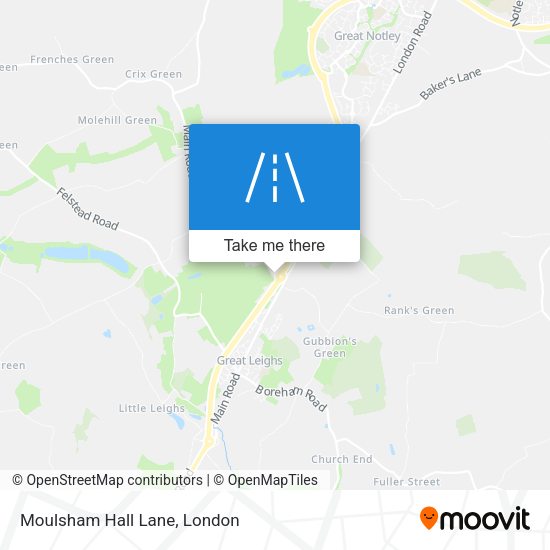 Moulsham Hall Lane map