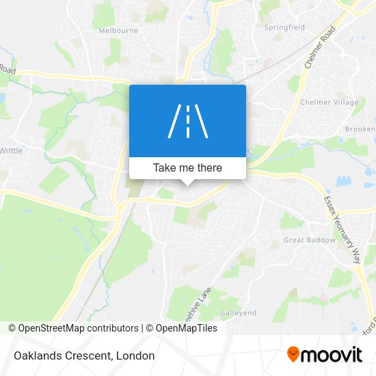 Oaklands Crescent map