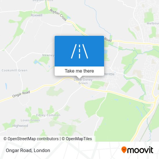 Ongar Road map