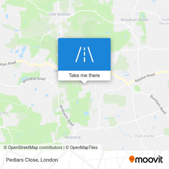 Pedlars Close map