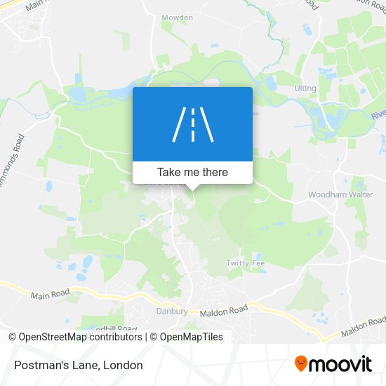 Postman's Lane map
