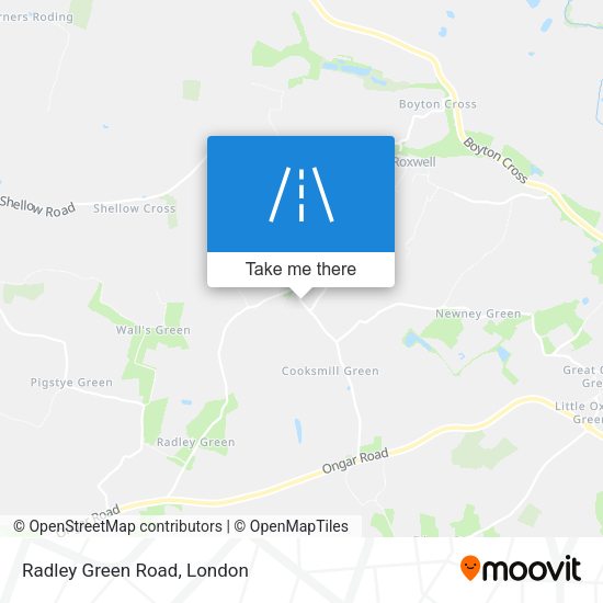 Radley Green Road map