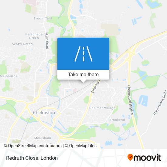 Redruth Close map