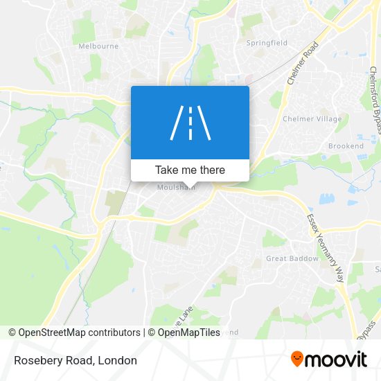 Rosebery Road map