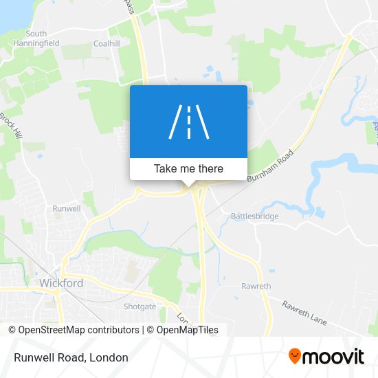 Runwell Road map