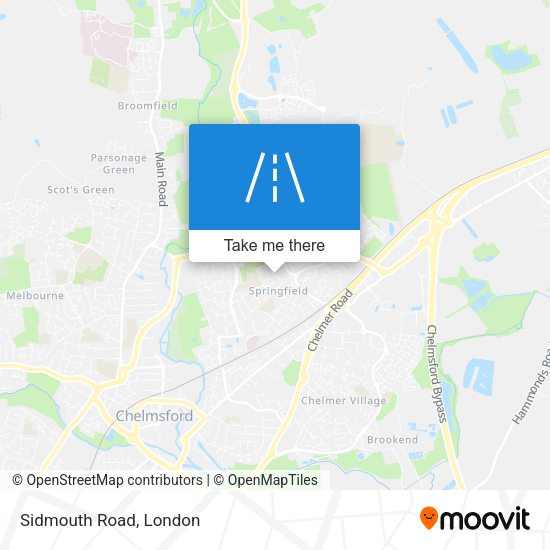 Sidmouth Road map