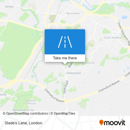Slade's Lane map