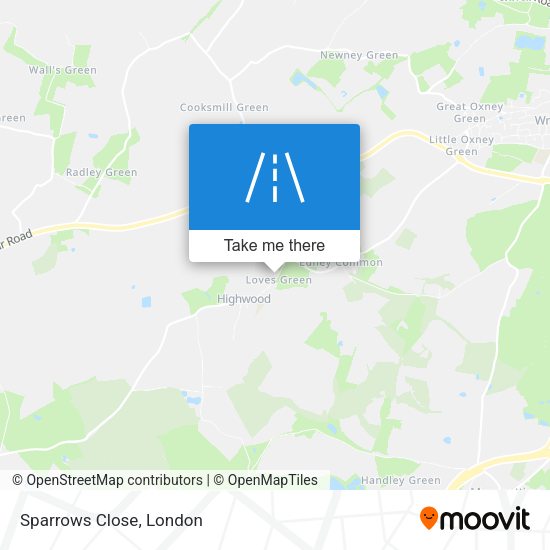 Sparrows Close map