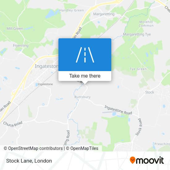 Stock Lane map