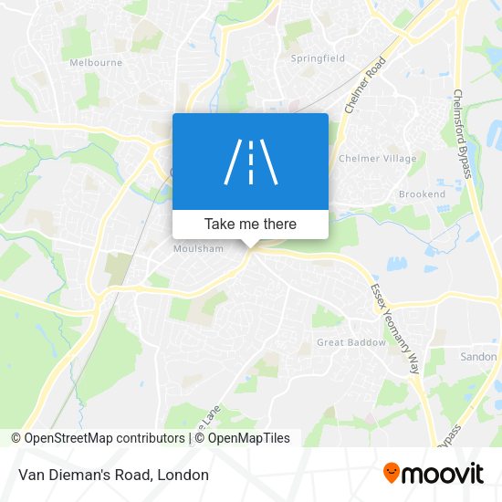 Van Dieman's Road map