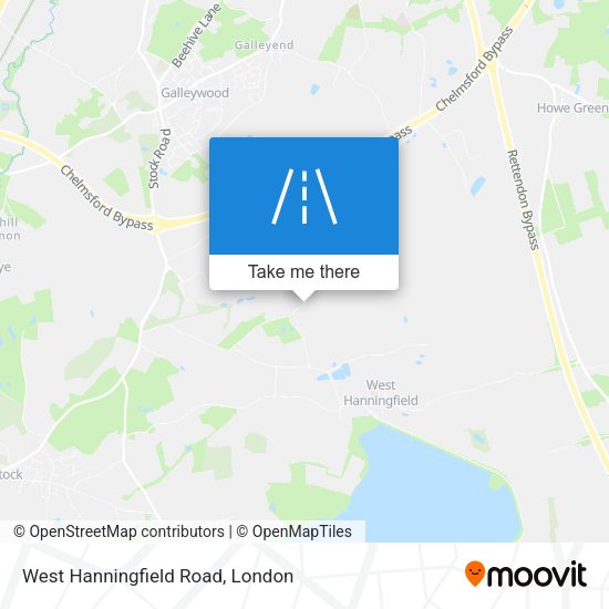 West Hanningfield Road map