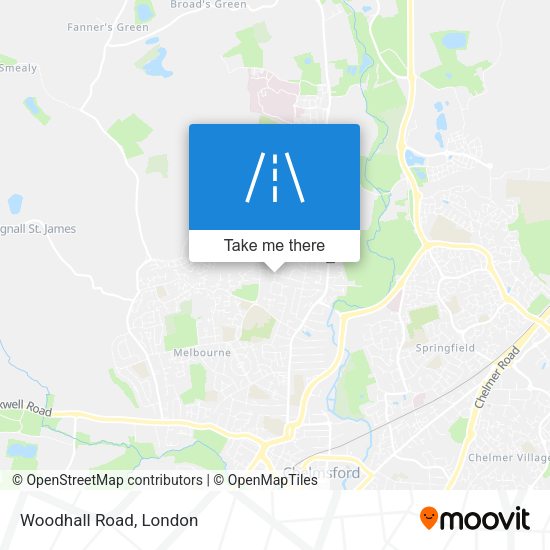 Woodhall Road map