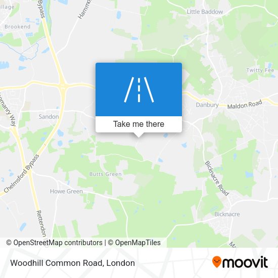 Woodhill Common Road map