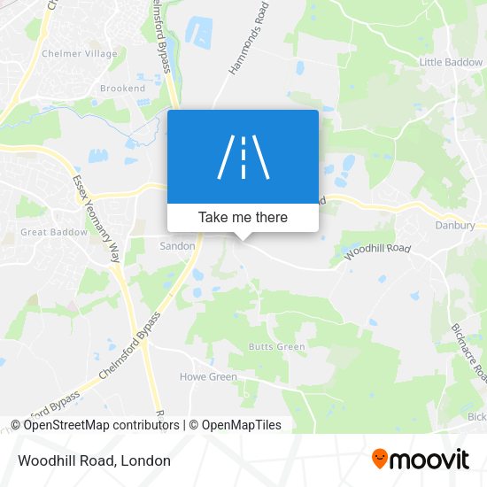 Woodhill Road map