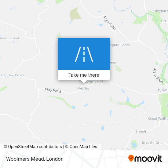 Woolmers Mead map