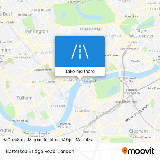 Battersea Bridge Road map