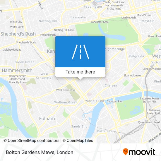 Bolton Gardens Mews map