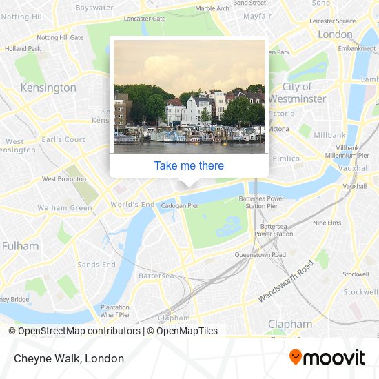 How to get to Cheyne Walk, Chelsea by bus, Tube or train?