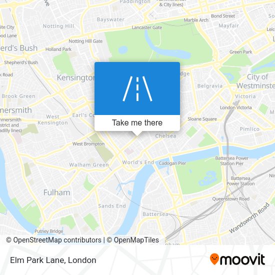 Elm Park Lane map