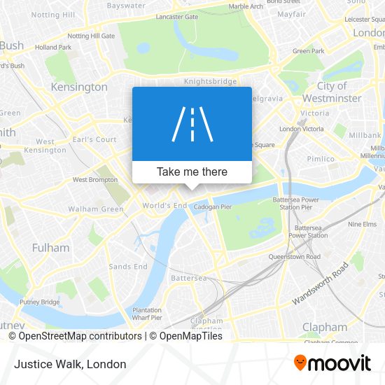 Justice Walk map
